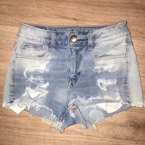 American eagle ripped jean shorts